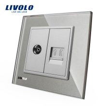 Livolo EU wall socket with tel and tv Without Plug adapter